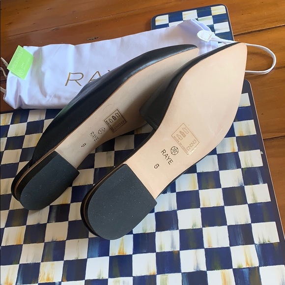 RAYE Starlet black leather flats - Picture 3 of 6